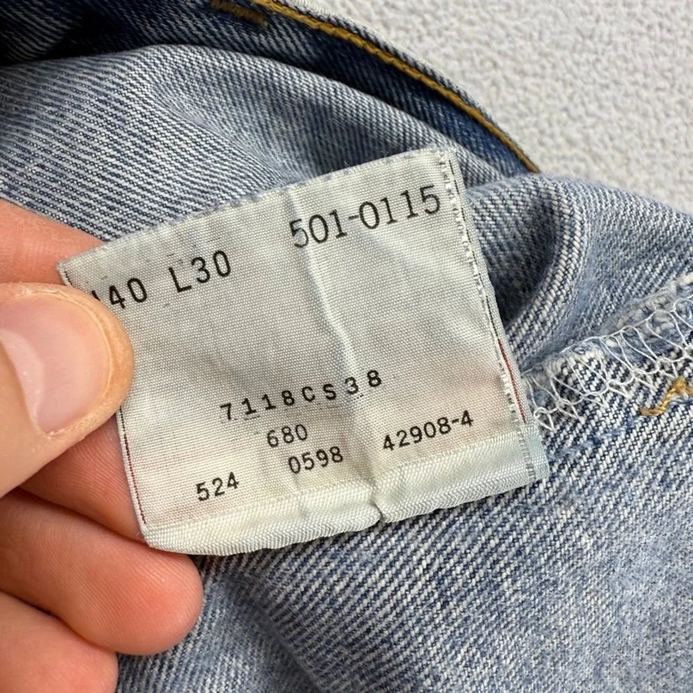 Vintage Levis Jeans men's 40x30 Fits 38x30 Blue Denim 501xx 501 XX Made IN USA